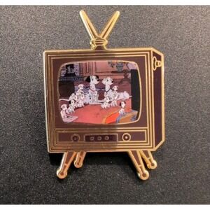 Disney 101 Dalmatians TV Scenes Blind Box Pin - Family Watching TV